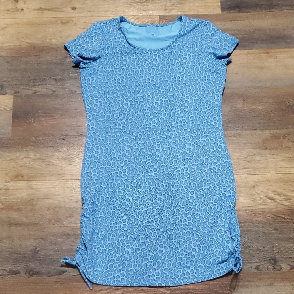Southern Tide Blue Leopard Print  Mini Dress